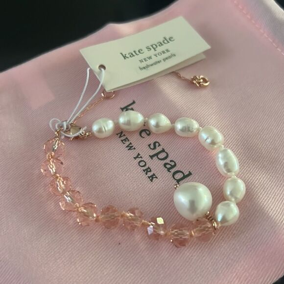 NWT Kate Spade Pearl Play Faux Pearl Half And Half Bracelet S1 - Picture 5 of 6